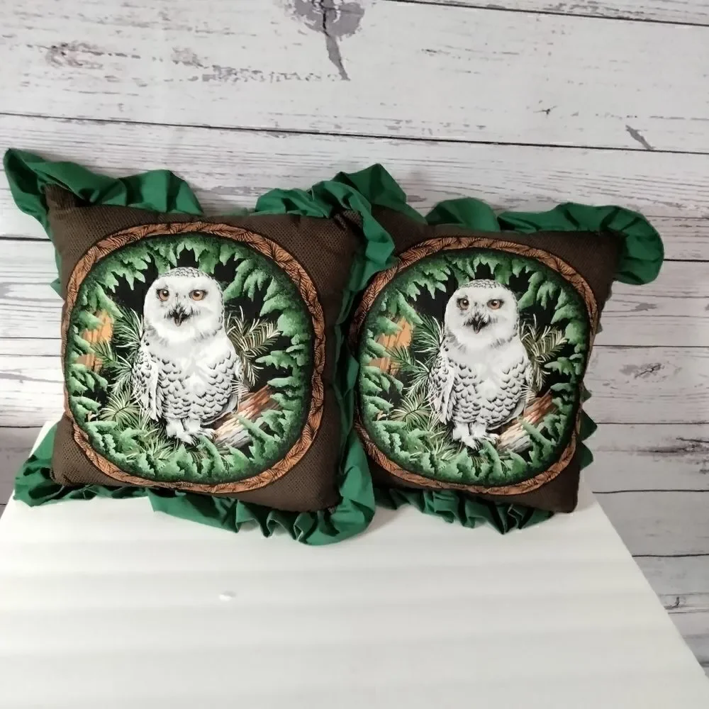 Never used.( my mom) homemade owl pillows